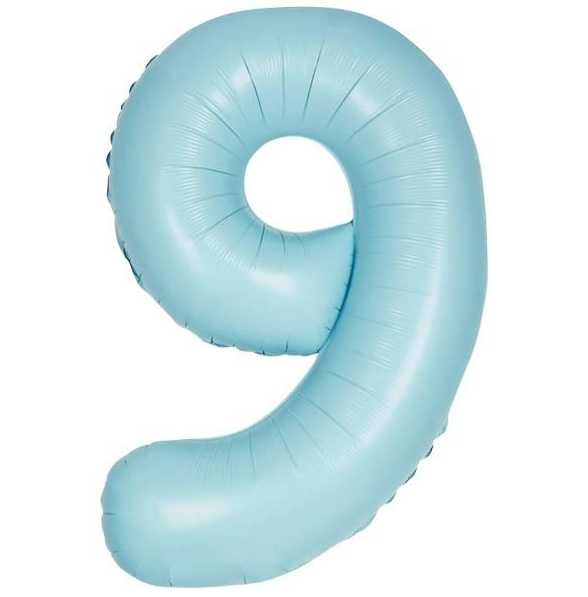 Folyo Balon Retro Mavi 9 16 İnç 36 Cm